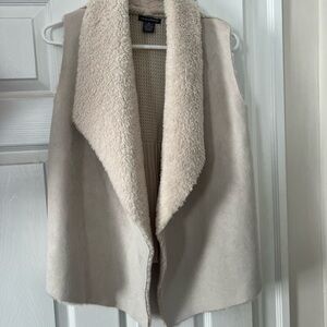 Beige Shearling Vest Size S